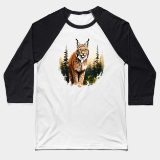 Eurasian Lynx Baseball T-Shirt